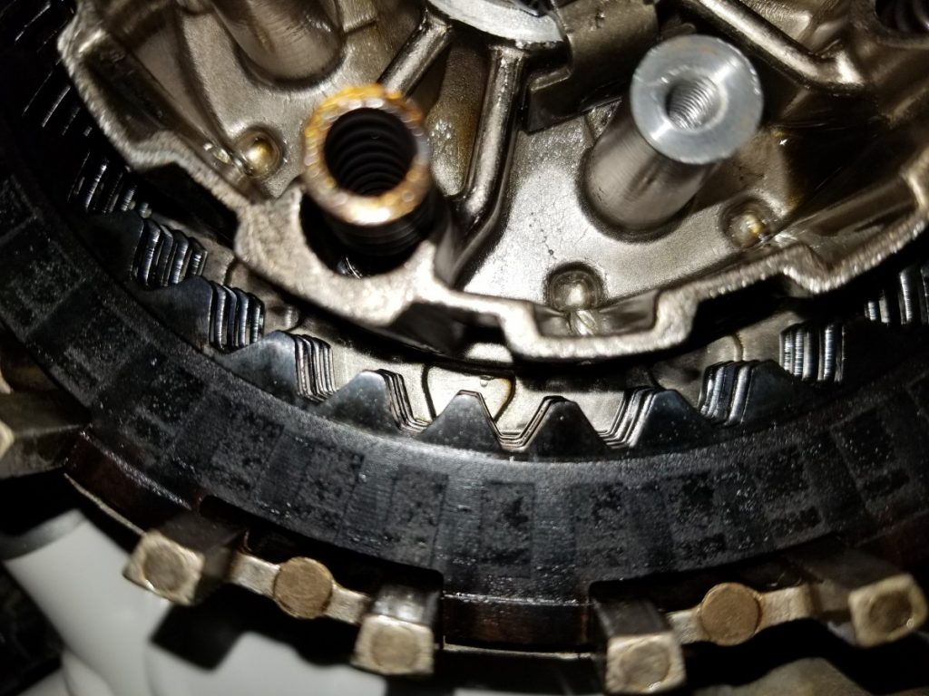 Husqvarna 710 clutch modifications - burned fibers